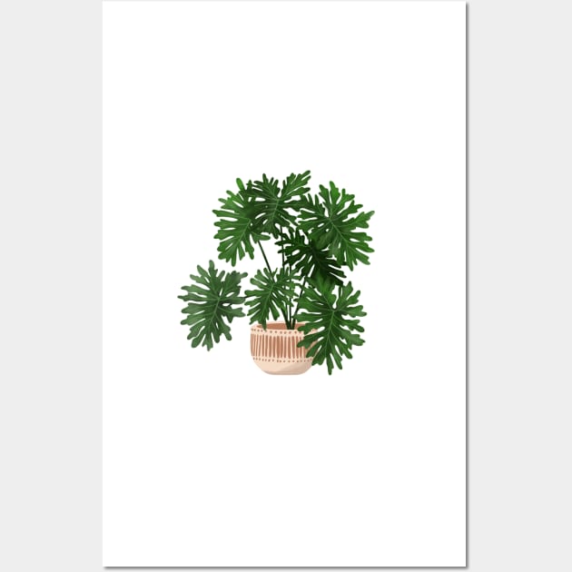 Philodendron Xanadu illustration Wall Art by gusstvaraonica